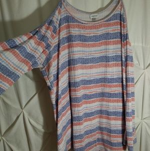 long sleeved cold shoulder top